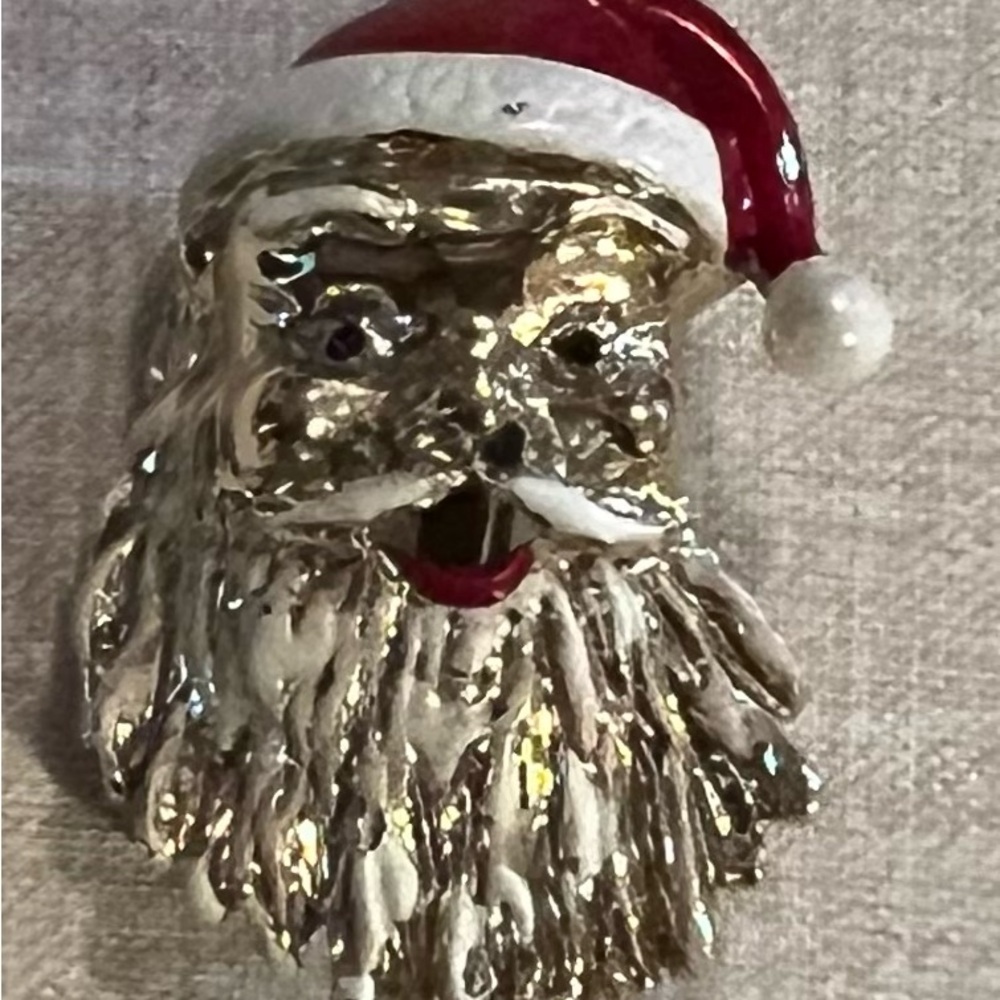 Vintage Enamel ~Gerry Weber Santa Brooch